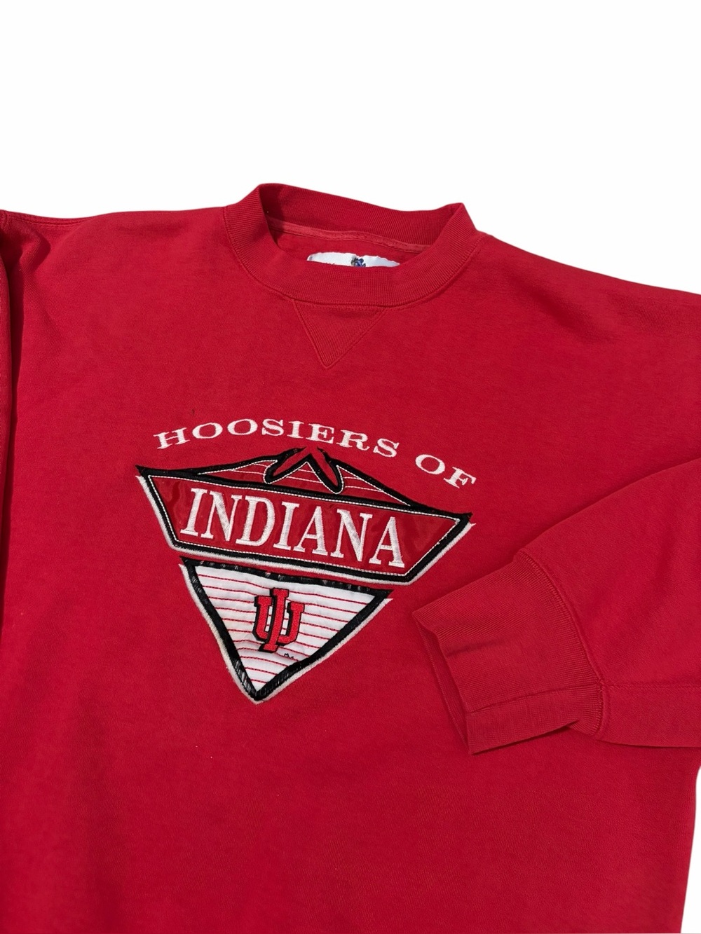 VTG Midwest Embroidery Indiana Hoosiers Crewneck Sweatshirt Adult Large 90s READ